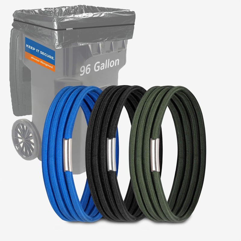 Trash Can Bands, Hongmed Heavy Duty Rubber Bands Fit 50