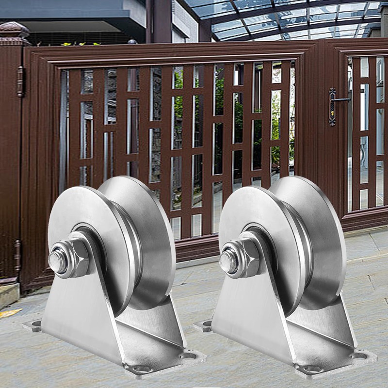 Stainless Steel V Groove Roller Gate Track Roller Heavy Duty