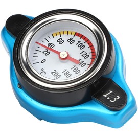 Tapón de Radiador, Tapa de Radiador de Alta Presión, Tapa de Radiador de Aleación de Aluminio con Indicador de Temperatura, Ajuste de Presión, a Prueba de Fugas, Universal(Cabeza Pequeña 1.3)