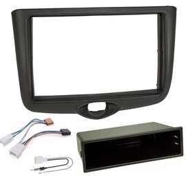 Sound-way - Single/Double DIN Car Radio Frame Installation Kit, 1 DIN / 2 DIN Front Panel Frame Stereo compatible with Toyota Yaris 1999-2003