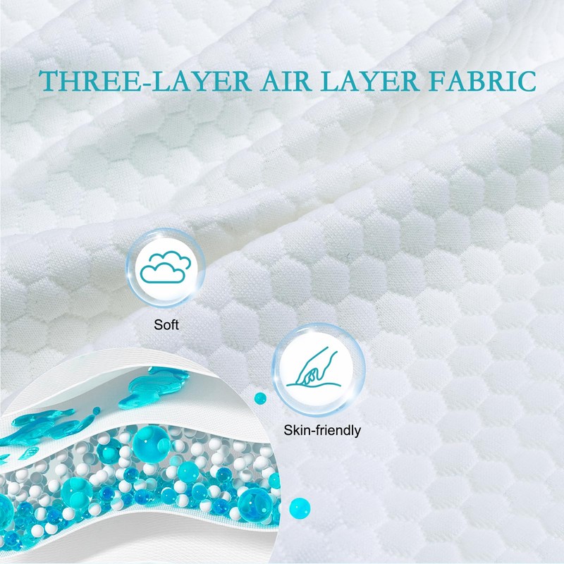 YOUR MOON Memory Foam Pillows for Travel, Small Compressible Camping
