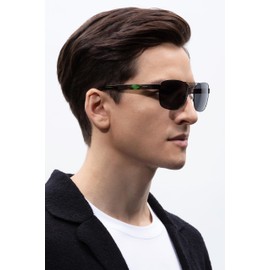 CARFIA Chic Men's Polarised Sunglasses UV Protection Mountain Outdoor Driving Glasses CA5397, c2-grey lisen