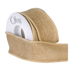 Berwick Offray 1.5" Wide Craft Burlap Ribbon, Natural Brown, 3 Yards