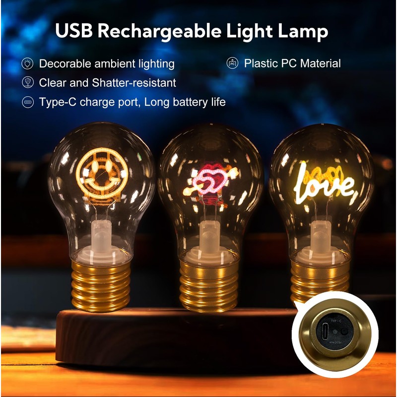 Heart Shaped Wireless LED Table Lamp - Decorative Desk Lamp