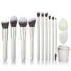 Soft 10Pcs Makeup Brush Set With Sponges And Drying/Storage Case，Best