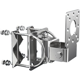 WiTi Antirust Mounting Adapter for Wall and Post Installation Adjustable Holder for Antennas, Satellite Dishes, Wireless Bridges and Starlink, 2 Bolts Included