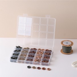 NeoBusy Buttons - Sewing Buttons, 200 Pieces Buttons for Cardigans for Crafts, Knitting, DIY Projects and Holiday Decoration (Dark)