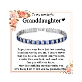 PDTU Gifts for Mum Grandma Auntie Granddaughter Niece Sister Best Friend Cubic Zirconia Bracelet Presents for Women Girls│Sparkling Bracelets Birthday Anniversary Christmas Gifts