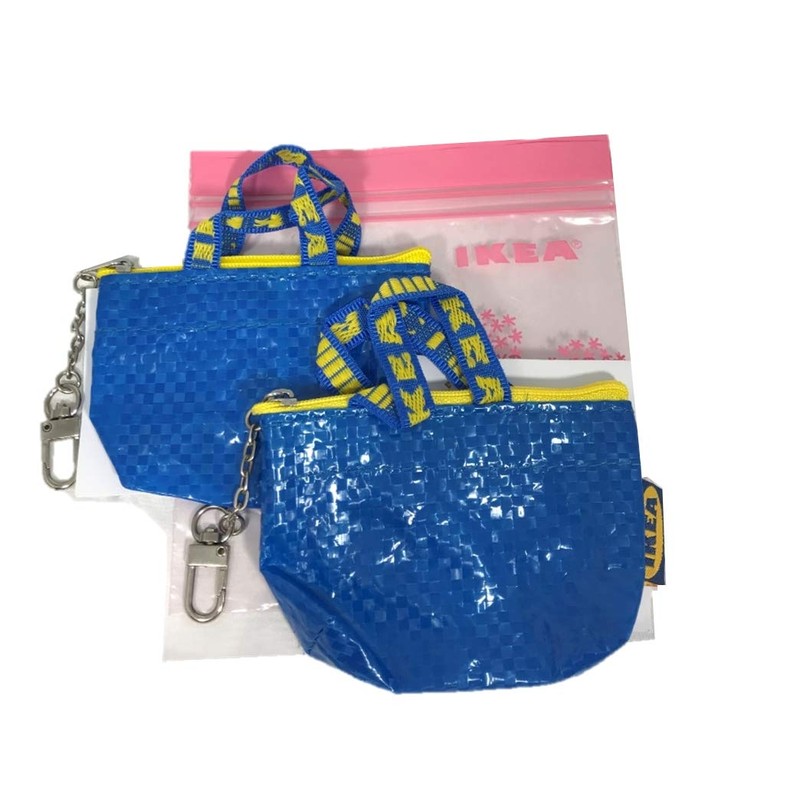 IKEA GLOBAL Key & Coin Purse KNOLIG Bag Small Blue