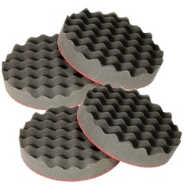 Brestol Soft and waffled polishing disc, set of 4, 150 mm, Velcro polishing pad, polishing pad, polishing pad, polishing sponge