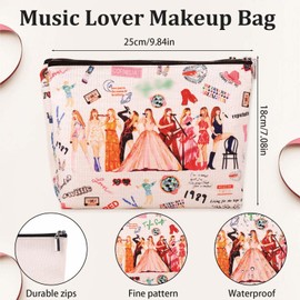 Music Lover Makeup Bag Singer Fans Cosmetic Bag, Singer Makeup Bag for Fans Gifts, Album Name Cosmetic Bag Singer Tour Fans Gifts for Women Girls, Album Inspired Gift