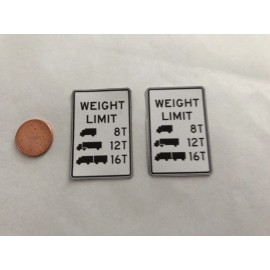 Hubcap Hobbies/Railroad yard products 1/10 scale Weight Limit  Signs For Your RC Garage Diorama