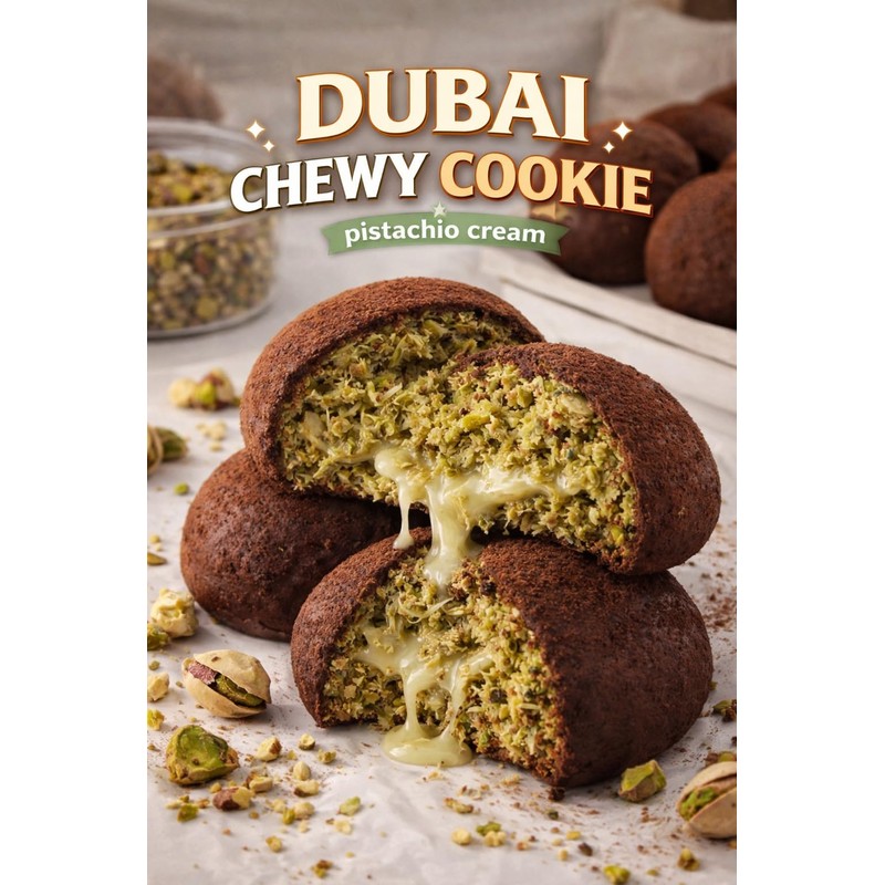 Irca, Dubai Chewy Cookie Cukicream Pistachio Cream Filling, 11 lb