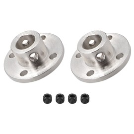 DMiotech 2pcs 10mm Inner Diameter H13xD16 Flange Coupling Connector Rigid Guide Shaft Coupler Flange Shaft Coupler with Screw for DIY RC Model Motor Silver
