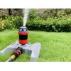 Eden Metal Adjustable 6-Pattern Mobile Rotary Gear Drive Garden Sprinkler