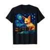 Surreal Starry Night Fennec Fox T-Shirt