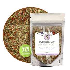 Nelson's Tea Watermelon Mint Tea Loose Leaf - Green Rooibos Tea with Spearmint, Echinacea, Linden Leaf, Coriander, Safflower and Eucalyptus (Sample)