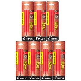 Pilot Gel Ink Refills for FriXion Erasable Gel Ink Pen, Fine Point, Red Ink, 7 Pack, 21 Refills Total
