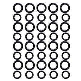 TKYPZY 40 Pack Power Pressure Washer O-Rings for 1/4" & 3/8" Quick Couplers - Rubber, High Temp, Easy Install, Black, 20x1/4" & 20x3/8"