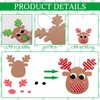 Poen 24 Pcs Christmas Foam Reindeer Craft Kit for Kids