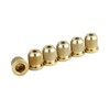 Guyker Brass Guitar String Ferrules, 6-String Through Body Guitar String