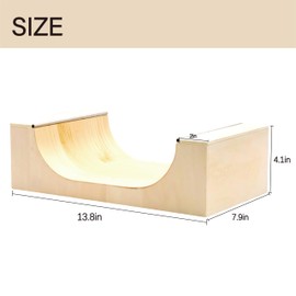 RACOFSB Wooden Fingerboard Half Pipe Ramp Handmade Pro Obstacles