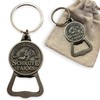 Metal Schrute Farms Bottle Opener Keychain with Gift Bag |