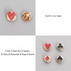 CHGCRAFT 16Pcs 4Styles Poker Playing Card Suits Alloy Enamel Pins
