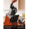 Knife Block Set, FOHERE 14 Pieces Razor-Sharp Self Sharpening Knife