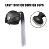 Helmet Pigtail, Gradient Bicycle Helmet Braid with Reusable Suction Cup
