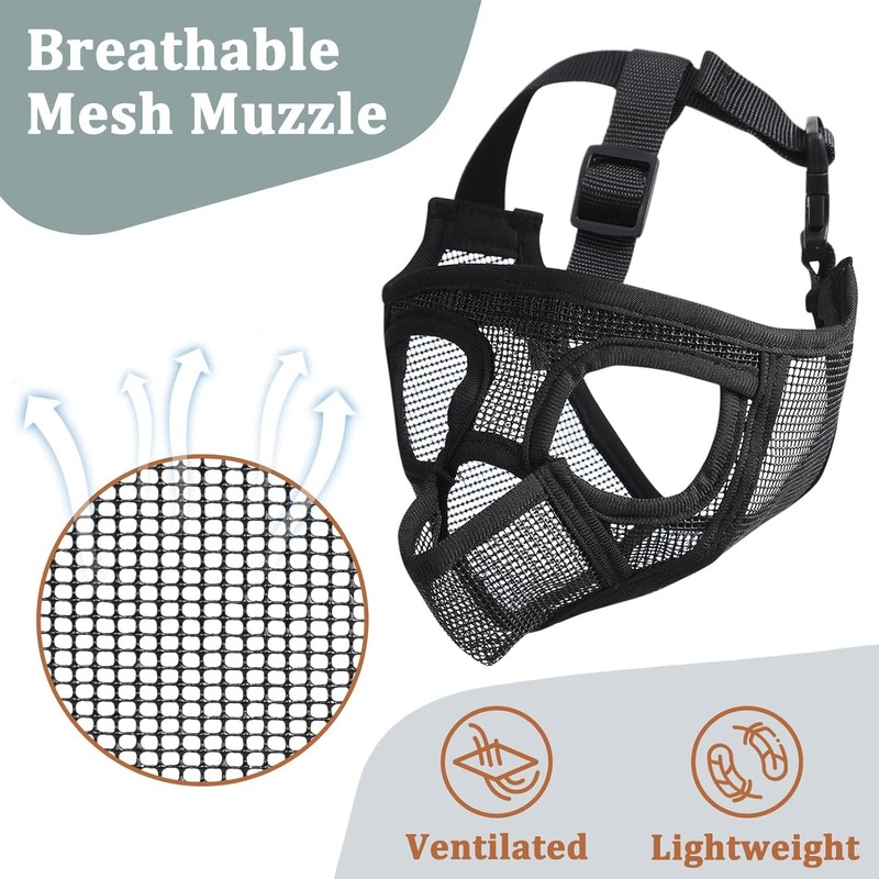 Mayerzon Short Snout Dog Muzzle for French Bulldog with Full