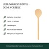 HOFMEISTER® Wooden Cooking Spoon, 20 cm, Natural Product: Handmade, Plastic-Free,