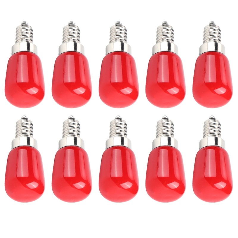 10Pcs AC230V E12 1.5W Red LED Candle Light Bulb for
