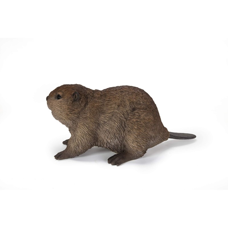 Hi-Line Gift American Beaver CUB Statue, Brown