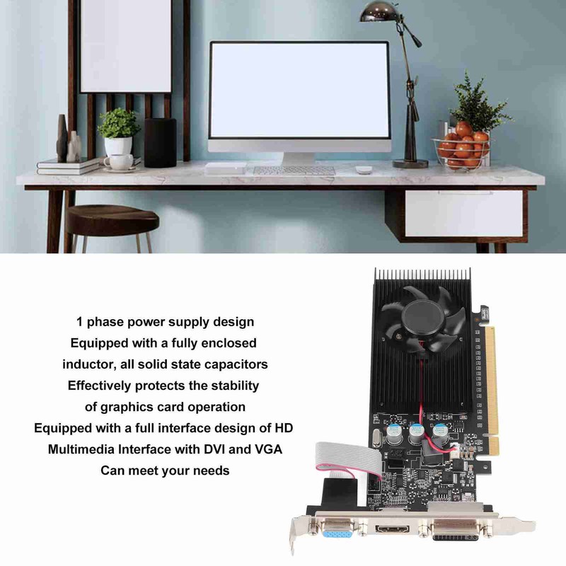 GT610 2GB DDR3 Graphics Card 64bit 810MHZ Memory Frequency 1000MHZ