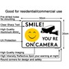Joffreg Smile You're on Camera,Video Surveillance Sign,UV Protected,Fade Resistant,Indoor Or