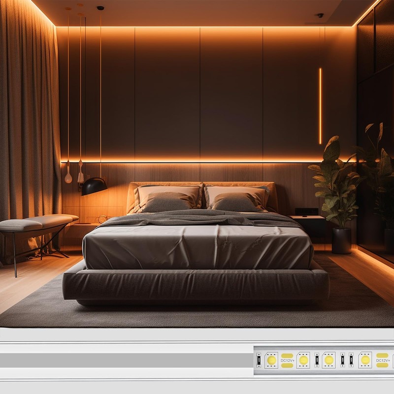 6-Pack LED Strip Channels U-Shaped (3.3 ft 1 Meter) with