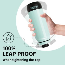 GREYLOCK 24 oz Insulated Water Bottle with Straw Lid, Leakproof Reusable Stainless Steel Vacuum Flask, 24hr Cold & Hot, Carry Handle & Silicone Spout, BPA-Free for Gym, Hiking, Travel,Teal