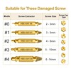 Screw Extractor Set HSS 4341, 5 Pieces, M3-M18, Damaged Screw