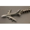 BOEING PASSENGER JET AIRPLANE PILOT KEY CHAIN / Pewter on