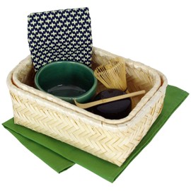 yamako- New 茶器 Brown Its Your Matcha Set Color Webbing Bowl 80618