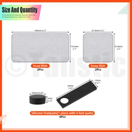 Tanstic 4Pcs Water Absorbing Stone Coasters Water Absorbent Diatomite Coaster Water Absorbing Stone Tray Diatomaceous Earth Coasters for Soap Cups Cosmetic Bottles Plants(Gray)