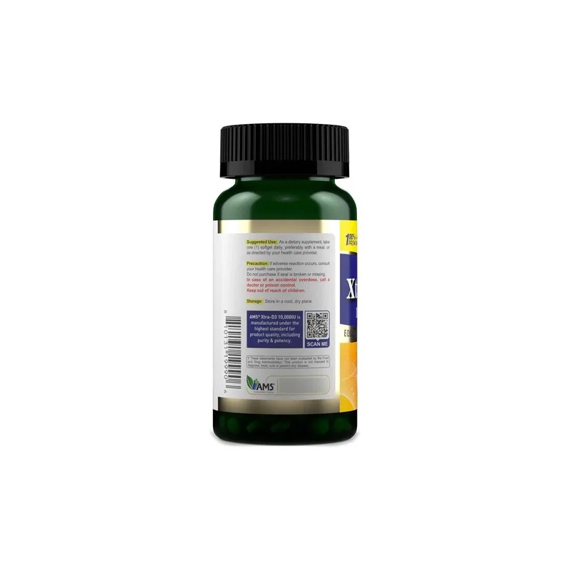 America Medic & Science Xtra D3 10000 Iu 60 Cápsulas