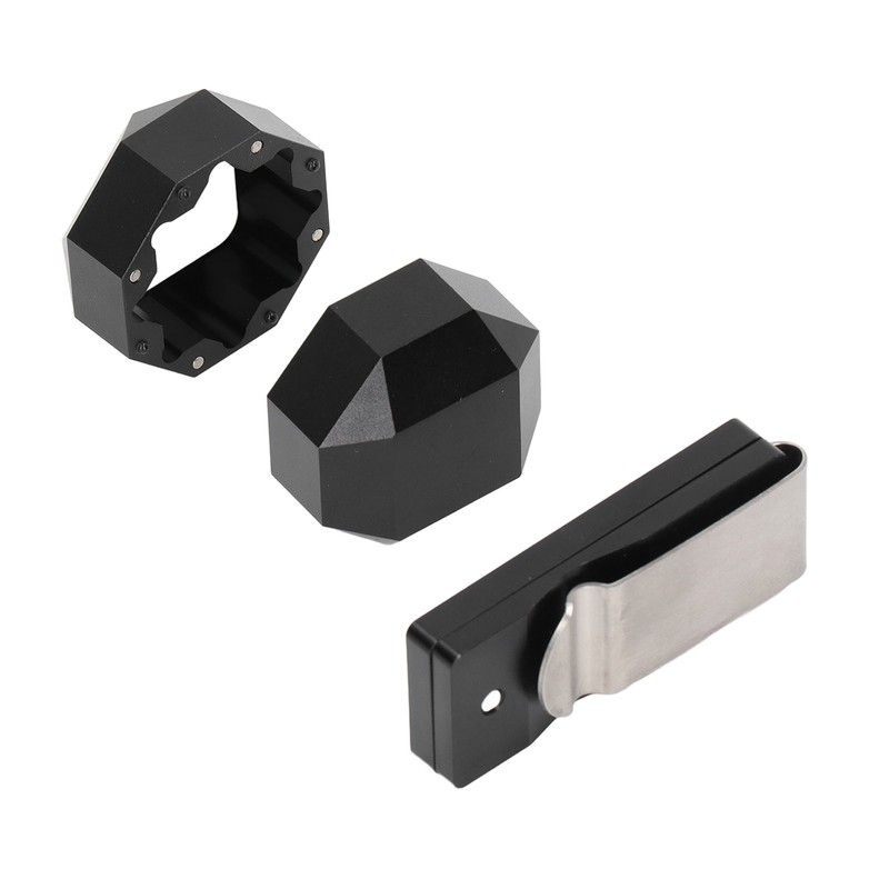 Aluminum Cue Chalk Holder Clip Octagon 2 Layers Silent Billiard