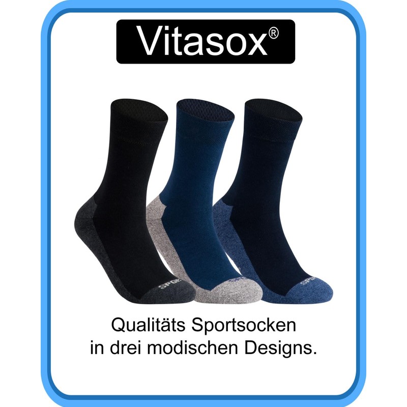 VITASOX 32969 Wellness-Funktionssocken 4er Pack 2xmarine 2xjeans 39/42