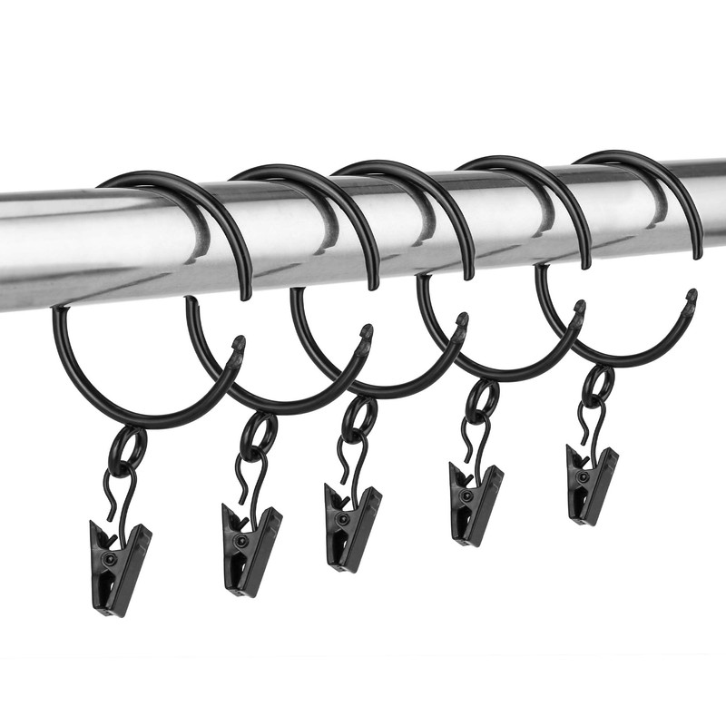 KaiYi Shower Curtain Rings Sliding Ring Opening Design Curtain Rings