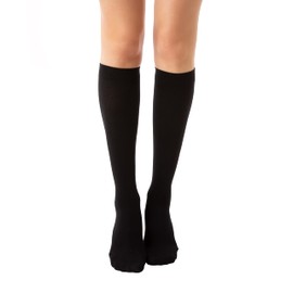 Relaxsan 815 Compression Stockings for Men and Women, 18-22 mmHg Knee Socks Made of Lightweight Cotton, Support Stockings, black