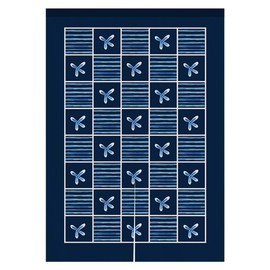 Shibori - Cortina de estilo índigo japonés Noren para puerta, diseño de teñido anudado, estilo rústico, bohemio, étnico, para decoración del hogar, 33 x 47 pulgadas