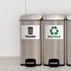 Avery Recycle and Trash Stickers, Green and Black Signs for