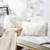 OYIMUA White 12'' x 20'' Fluffy Soft Faux Fur Cushion